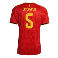 Camiseta Bélgica Maxim De Cuyper #5 Primera Equipación Replica Mundial 2026 mangas cortas